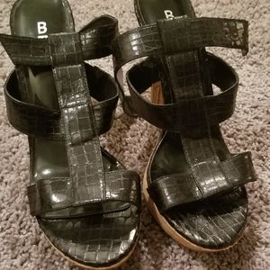 Bakers cork heel pumps